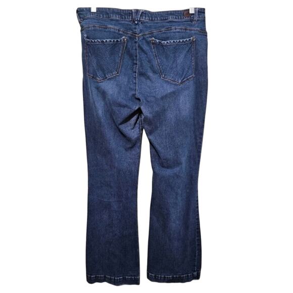 Democracy Liberty Bell Flare Jeans Stretch Mid-Rise Women's Size 14 - Picture 2 of 8